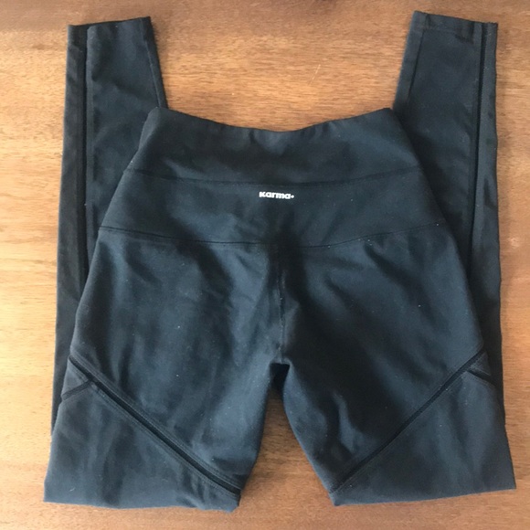 Full length Karma leggings with mesh accents EUC - Picture 5 of 6